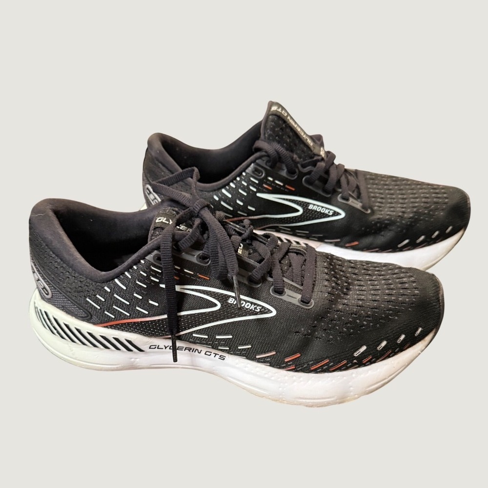 Brooks Glycerin GTS 20 Womens Running Shoes Black Peach 1203701B045 Size 10